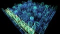 Futuristic Holographic Cyber City