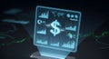 Holographic Financial Dashboard Royalty Free Stock Photo
