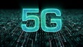 5G icon digital wireless high speed fifth innovative generation