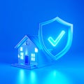 Futuristic Home Security and Insurance Concept Royalty Free Stock Photo