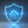 Futuristic Home Security Technology Concept Royalty Free Stock Photo