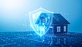 Futuristic Home Security Technology Concept Royalty Free Stock Photo