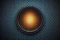 Futuristic Honeycomb Speaker Mesh Background with Left Copy Space Abstract Geometric Pattern for Modern Design Royalty Free Stock Photo