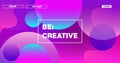 Bright Neon Gradient Overlay Futuristic Vector Pattern. Simple Main Web Page Iridescent Geometric Design. Fluid Color Retro Tech