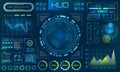 Futuristic HUD Background. Infographic or Technology Interface for Information Visualization Royalty Free Stock Photo