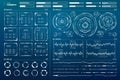 Futuristic Sci-Fi HUD Elements Set Royalty Free Stock Photo