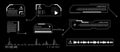 Futuristic HUD Interface with Data Scan and Audio Waveform Royalty Free Stock Photo