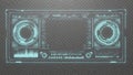 Futuristic HUD Interface with Glowing Blue Elements and Digital Data Display on Transparent Background Royalty Free Stock Photo