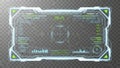 Futuristic HUD interface with target and data on transparent background Royalty Free Stock Photo