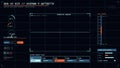 Futuristic HUD user interface elements showing data metrics and system control panels Royalty Free Stock Photo