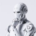 futuristic humanoid artificial intelligence robot thinking