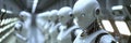 Futuristic humanoid robot with advanced facial features