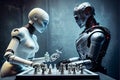 Futuristic Humanoid robot cyborg Ai Artificial Intelligence of the future