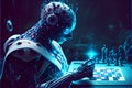 Futuristic Humanoid robot cyborg Ai Artificial Intelligence of the future