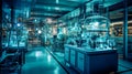 Futuristic Hydrogen Research Laboratory. Green Energy And Eco-Innovations. Generative AI Royalty Free Stock Photo