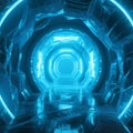Futuristic Ice Tunnel Royalty Free Stock Photo
