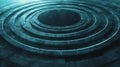 Futuristic Illuminated Circle Design with Layered Patterns and Depth Effects