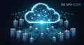 Big data cloud storage system with multiple servers Royalty Free Stock Photo