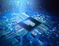A futuristic illustration of a microprocessor
