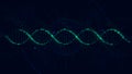 Futuristic illustration of the structure of DNA, Sci-Fi interface, vector background