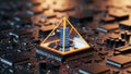 AI Pyramid on Circuit Board Royalty Free Stock Photo