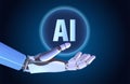 Futuristic image of a robot hand, symbolizing future technologies