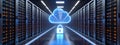 Digital Fortress: Secure Cloud Infrastructure in High-Tech Data Center Royalty Free Stock Photo