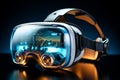 Futuristic immersion Virtual reality headset redefines digital experiences with innovative gadgetry