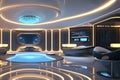 Futuristic indoor jacuzzi concept idea Royalty Free Stock Photo