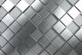 Futuristic industrial background made from brushed square metal shapes Royalty Free Stock Photo