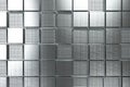 Futuristic industrial background made from brushed square metal shapes Royalty Free Stock Photo