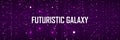 Futuristic infinite flow of scientific data on purple background. Network structure of an array of points.Data storage background