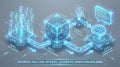 Retrieval-Augmented Generation (RAG) Workflow for Artificial Intelligence and Data Processing Royalty Free Stock Photo