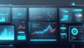 Futuristic infographics template theme Ai Generated