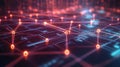 Interactive Sci-fi Network Chart with Glowing Nodes