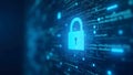 Futuristic interface with advanced network security protocols, uturistic interface, data encryption