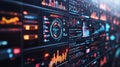 Futuristic Interface with Data and Charts Royalty Free Stock Photo