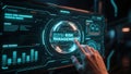 Futuristic Interface Highlights Risk Management Royalty Free Stock Photo