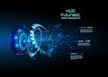 Futuristic interface infographics, HUD, vector background