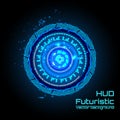 Futuristic interface infographics, HUD, vector background Royalty Free Stock Photo