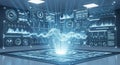 Advanced Technology Interface with Data Analytics and Digital Information Display Royalty Free Stock Photo