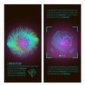 Futuristic interface space motion graphic infographic game and ui ux elements hud design graph wave bar hologram vector