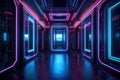 Futuristic Interior: Award-Winning Blue and Pink Desig