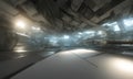 Futuristic interior, empty rooms, generated by artificial intelligence. Royalty Free Stock Photo