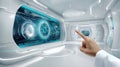 Futuristic Interior Interface Showing Advanced Technology Royalty Free Stock Photo