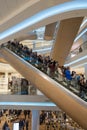 Futuristic interior renovated shopping center