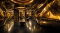 Futuristic Interiors: Award-Winning Gold & Gunmetal Design Captured by Steven Meisel