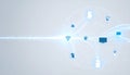 Futuristic IoT Network Connecting Smart Devices Royalty Free Stock Photo