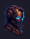 3d art of ironman tony stark suit head