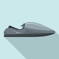 Futuristic jet ski icon, flat style